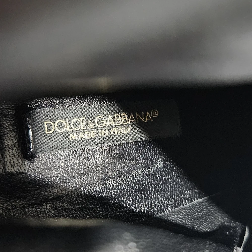 Dolce & Gabbana Designer Black Suede Sexy Zip Up Knee High Boots Size 39/8.5 - Picture 11 of 14